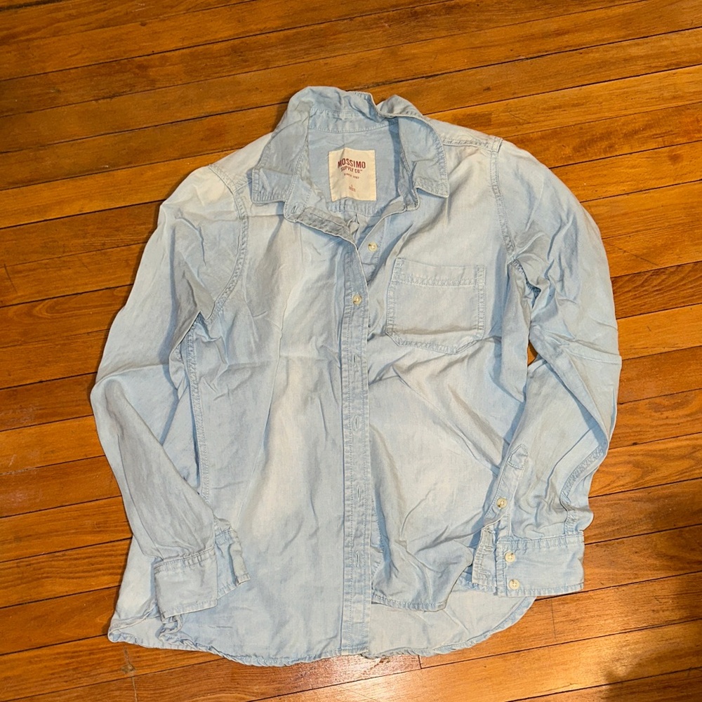Mossimo Supply Co. Light Blue Button Down Shirt